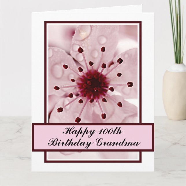 Personalised Greetings Card - Cherry Blossom (Front)