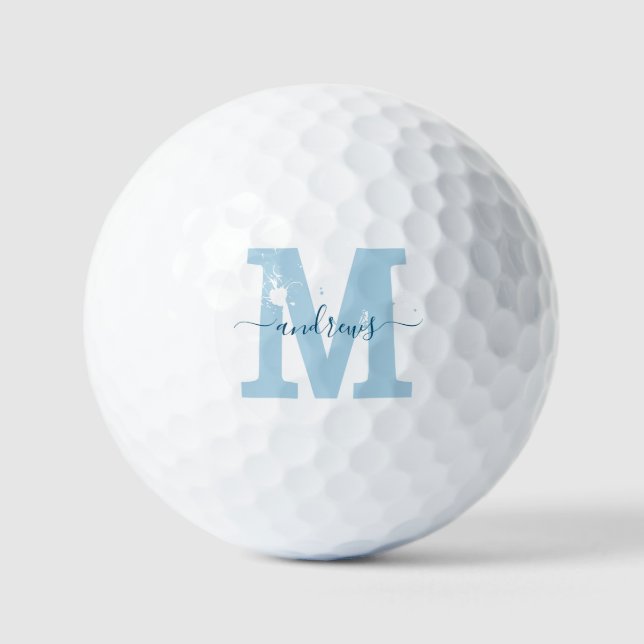 Personalised grey and white Name signature  Gol G Golf Balls (Front)