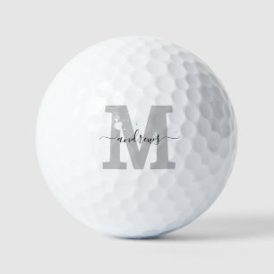 Personalised grey and white Name signature  Gol G Golf Balls