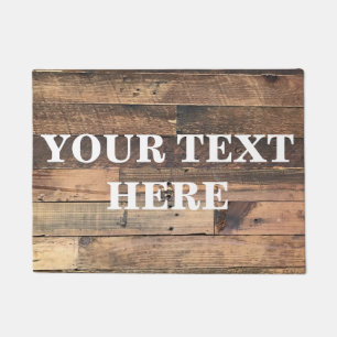 Personalised Grey Bamboo Wood Doormat