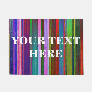 Personalised Grey Bamboo Wood Doormat