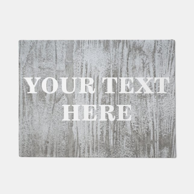 Personalised Grey Bamboo Wood Doormat (Front)