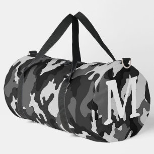 Personalised Grey Camouflage Duffle Bag