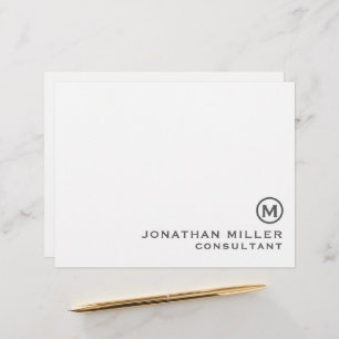 Personalised Grey Classic Monogram Letterhead