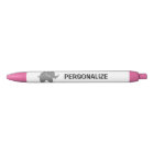 Personalised grey elephant logo writing pens