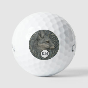 Personalised Grey Fox Callaway Golf Balls