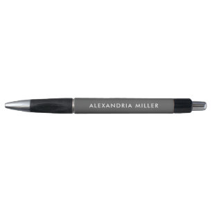 Personalised Grey Modern Pen with Name