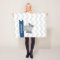 Personalised Grey Navy Blue Chevron Elephant