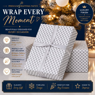 Personalised Grey Polka Dot Wrapping Paper