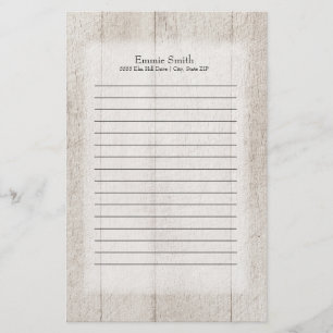 Personalised Grey Rustic Wood Stationery