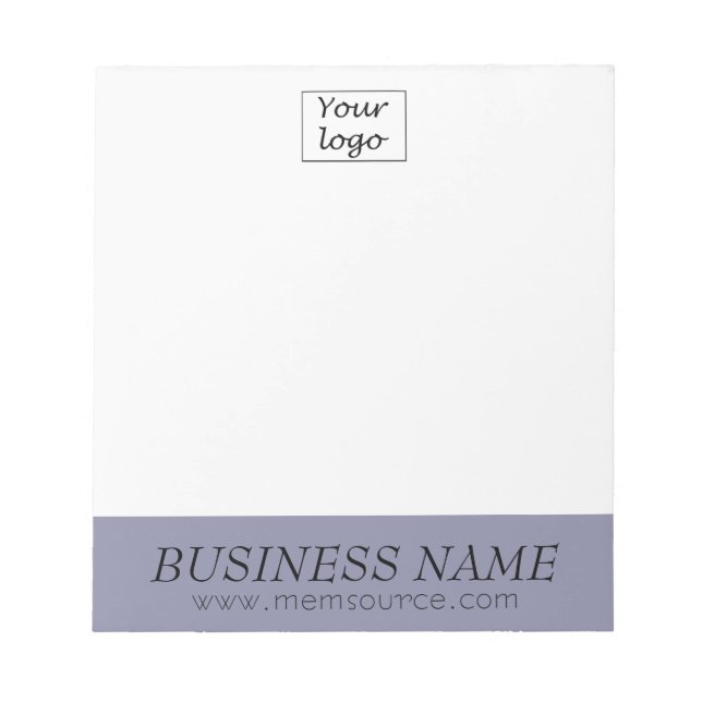 Personalised Grey Violet Store Gift Notepad (Front)