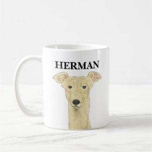 Personalised Greyhound Dog Beverage Coaster Coffee Mug