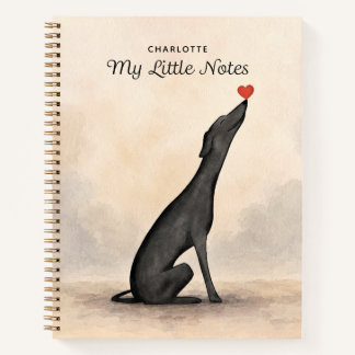 Personalised Greyhound Notebook with Name