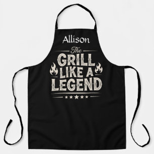 Personalised Grill Like a Legend BBQ Apron