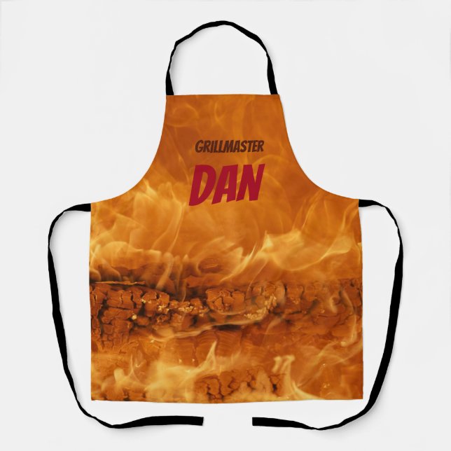 Personalised Grill Master BBQ Apron Dad Gift (Front)