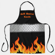 Personalised Grill Master Flame Black