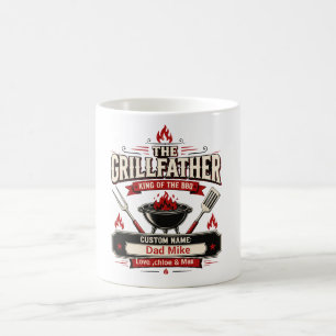 Personalised Grillfather BBQ Dad name Gift Coffee Mug