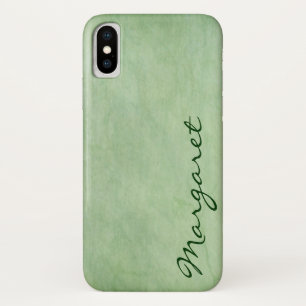 Personalised Gritty Green iPhone X Case