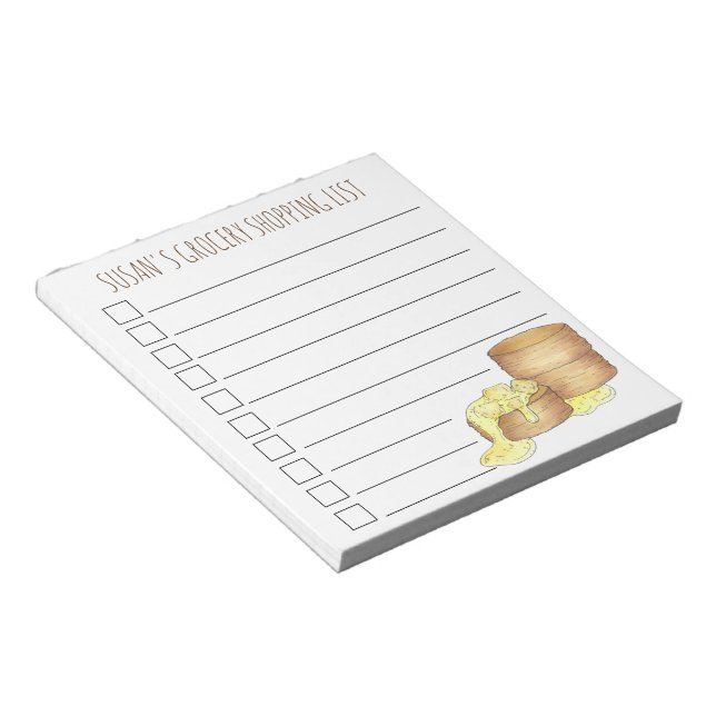 Personalised Grocery List Biscuits and Gravy Notepad (Angled)