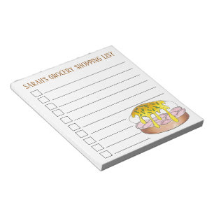 Personalised Grocery Shopping List Eggs Benedict Notepad