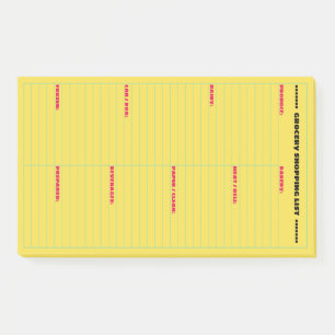 Personalised Grocery Shopping List Large Post-it Notes