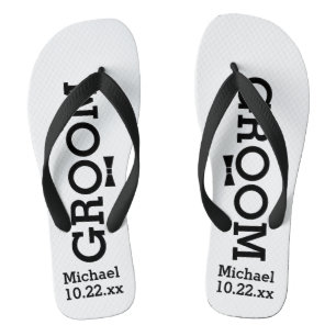 Personalised Groom Wedding - Custom Colours Flip Flops
