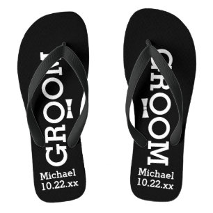 Personalised Groom Wedding - Pick Your Colour Flip Flops