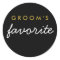 Personalised Groom's Favourite Sticker Black Gold