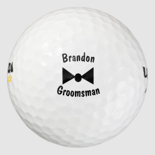 Personalised Groomsman Bowtie Golf Balls