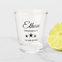 Personalised Groomsman Custom Name Shot Glass