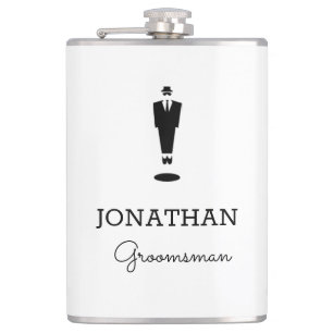 Personalised Groomsman Gift Wedding Party Custom Hip Flask
