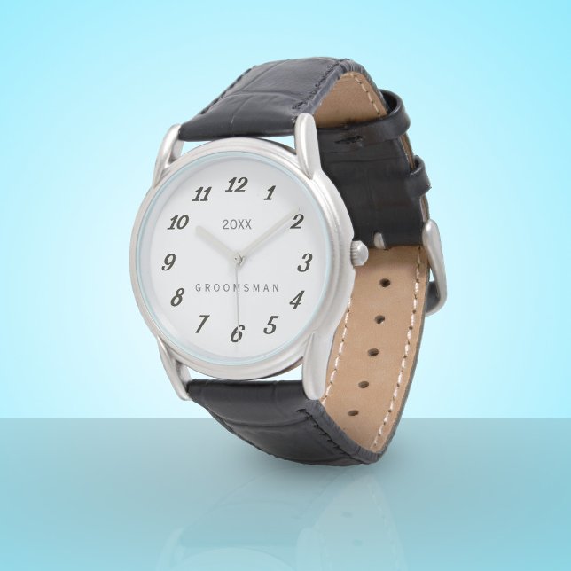 Personalised Groomsman Wedding Bridal Party Watch (You can add your wedding year to this Groomsman Watch. Makes a lovely memento for a special day)