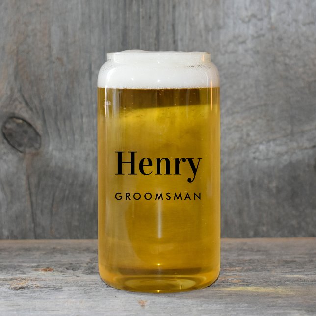 Personalised Groomsman Wedding Can Glass (Creator Uploaded)