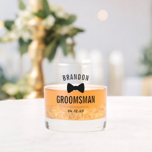 Personalised Groomsman Whiskey Glass