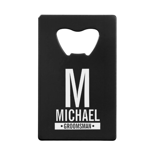 Personalised Groomsman's Monogram and Name Credit  (Front)
