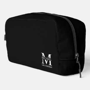 Personalised Groomsman's Name and Monogram Dopp Kit