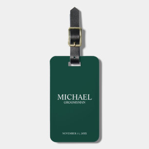 Personalised Groomsman's Name and Monogram Luggage Tag