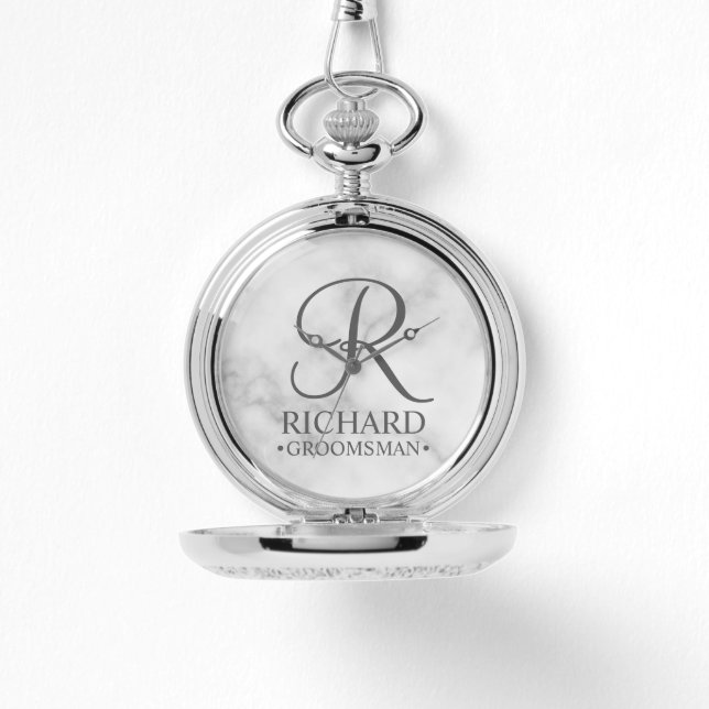 Personalised Groomsman's Name and Monogram Watch (Front)
