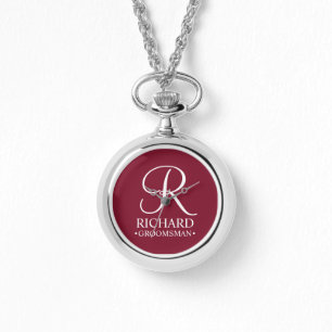 Personalised Groomsman's Name and Monogram Watch