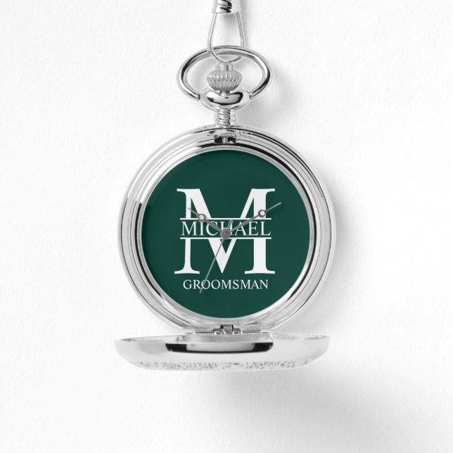 Personalised Groomsman's Name and Monogram Watch (Front)