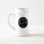 Personalised Groomsmen Beer Stein<br><div class="desc">Simple,  modern,  elegant,  unique black and white wedding gift beer stein for Groomsman with monogram - initials,  name and trendy handwritten calligraphy script.</div>