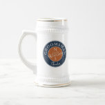 Personalised Groomsmen Beer Stein<br><div class="desc">Simple,  modern,  elegant,  terracotta and navy blue personalised wedding gift beer stein for Groomsman with monogram - initials,  name and trendy handwritten calligraphy script.</div>