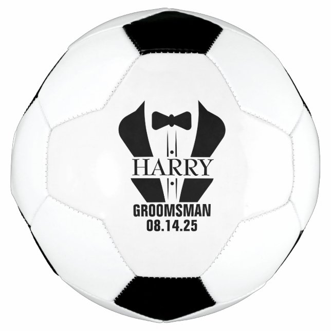 Personalised Groomsmen Gifts Football (Front)