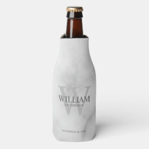 Personalised Groomsmen Monogram & Name Bottle Cooler