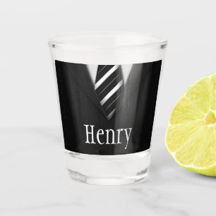 Personalised Groomsmen Suit Shot Glass