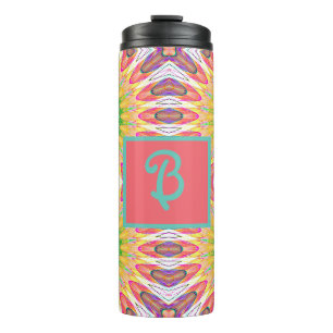Personalised Groovy colourful  thermal tumbler