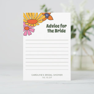 Personalised Groovy Floral Advice For The Bride Card