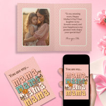 Personalised Groovy Mama blush with Photo folded