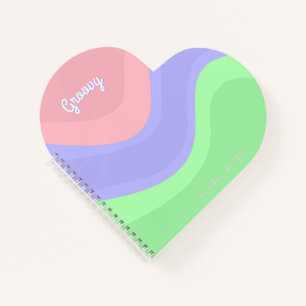 Personalised Groovy Pastel Notebook