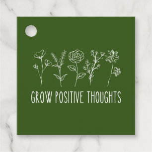 Personalised Grow Positive Thoughts Aesthetic Favo Favour Tags
